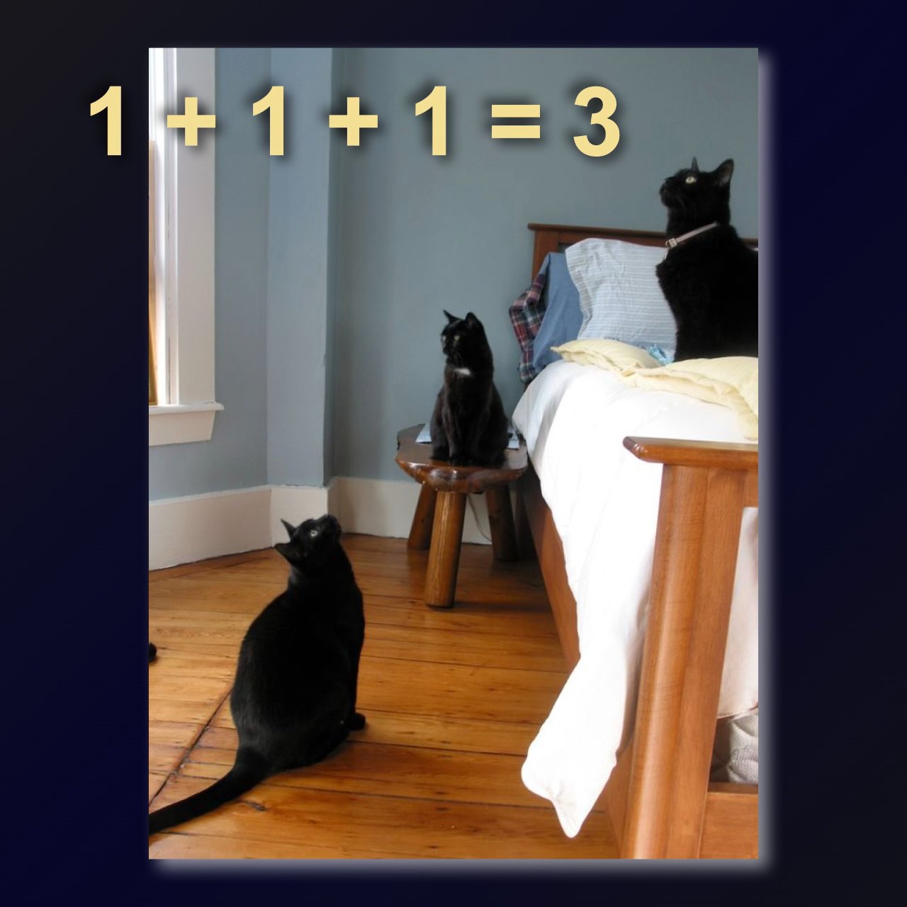 1 + 1 + 1 = 3