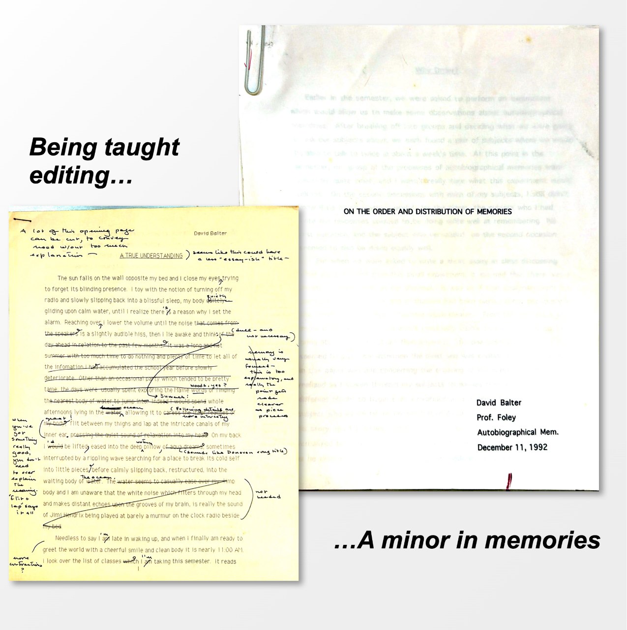 A minor in memories